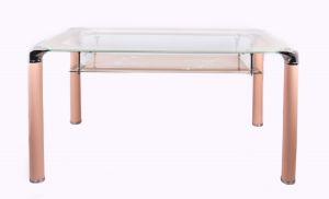 B 206-2.Стеклянный стол для кухни в двух цветах:фиолетовый и бежевый.Купить недорого в Москве.