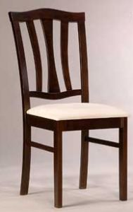 Недороой стул из массива гевеи с мягким сиденьем цвета беж,купить в Москве.