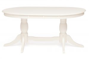 Lorenzo- Классический овальный,белый,раскладной обеденный стол.